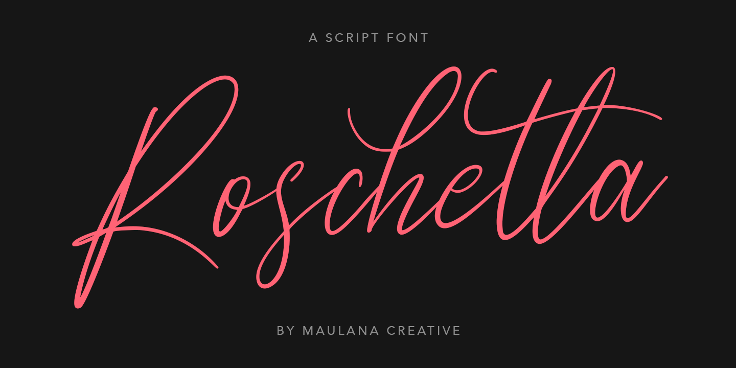Beispiel einer Roschetta-Schriftart #1